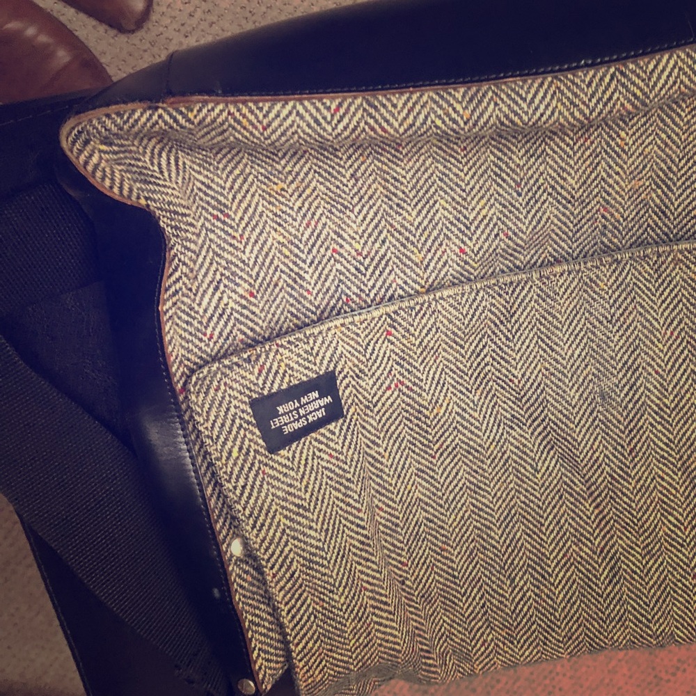 Vintage Jack Spade wool Herringbone messenger.